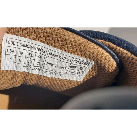 Vionic Cosmic Codie Camo Navy Blue Sneakers Slip-On Womens Sz 8 Comfort Leather - Picture 7 of 10